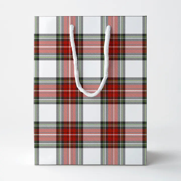 RED PLAID GIFT BAG