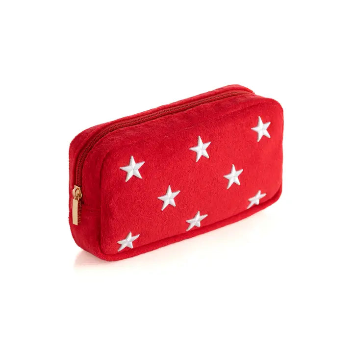 RED SOL STARS ZIP POUCH