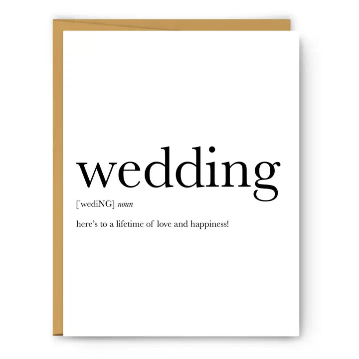 WEDDING DEFINITION CARD