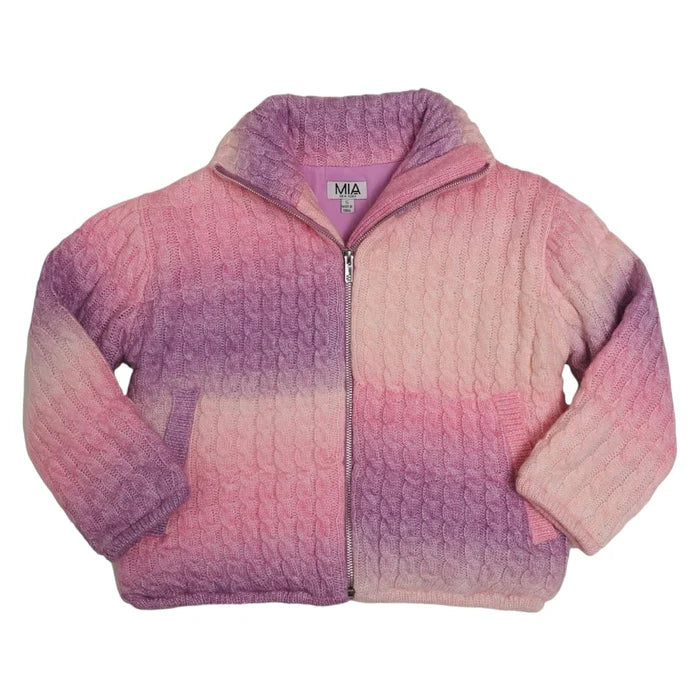 GIRLS PINK SWEATER JACKET