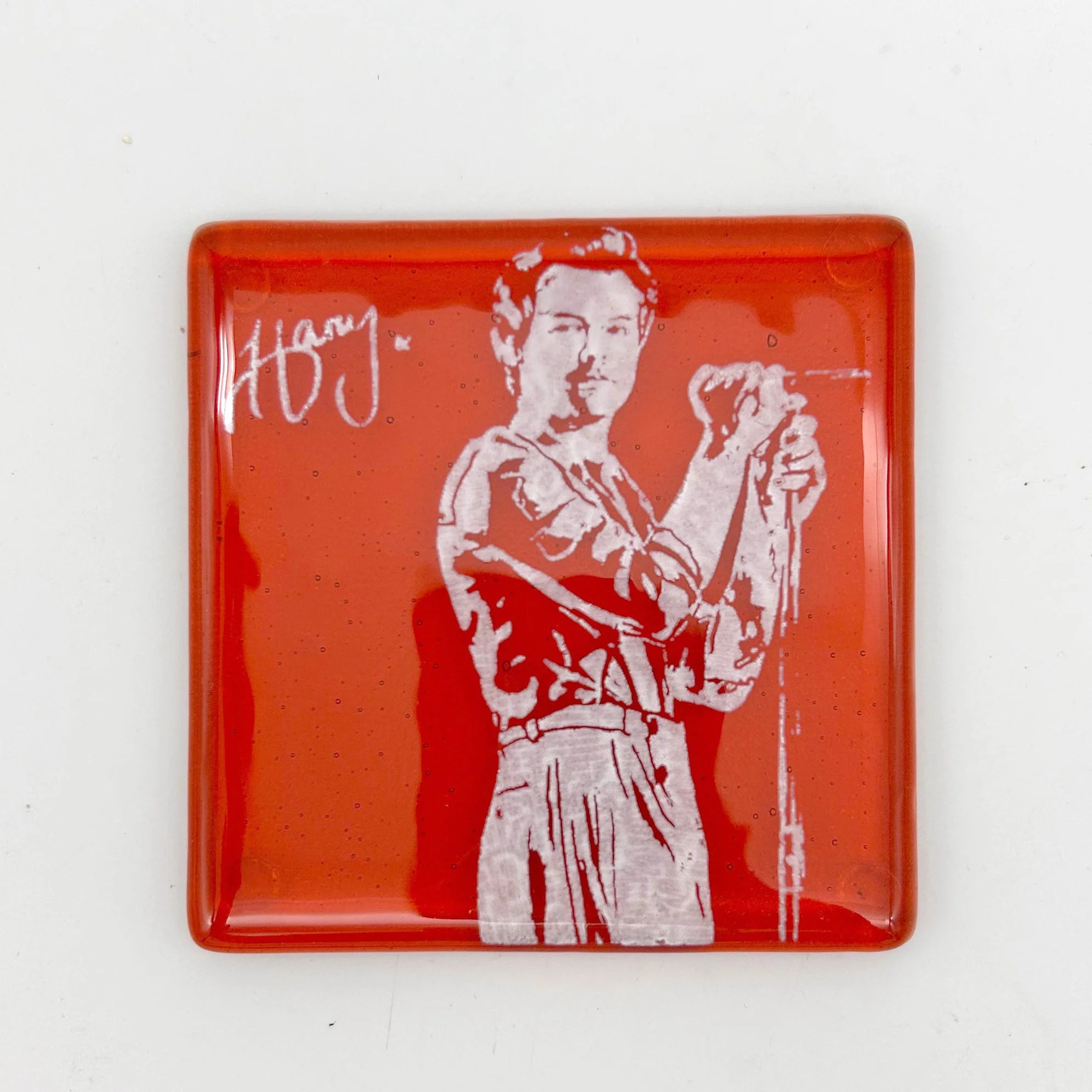 HARRY STYLES FUSED GLASS COASTER