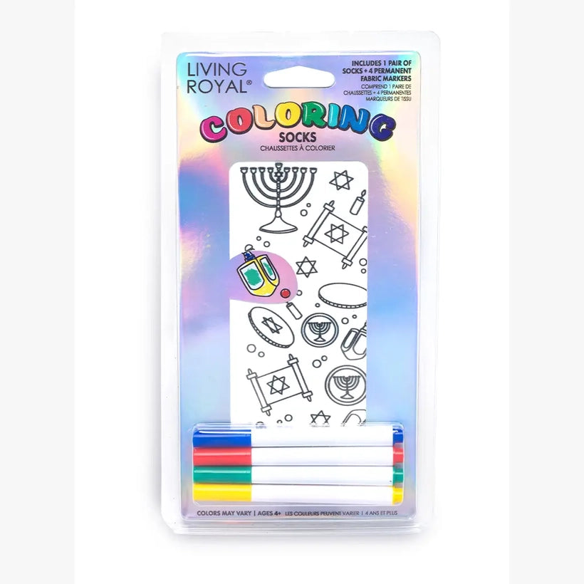 KIDS DIY HANUKKAH COLORING SOCKS