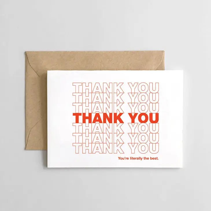 LITERALLY THE BEST THANK YOU CARD (SET OF 6)