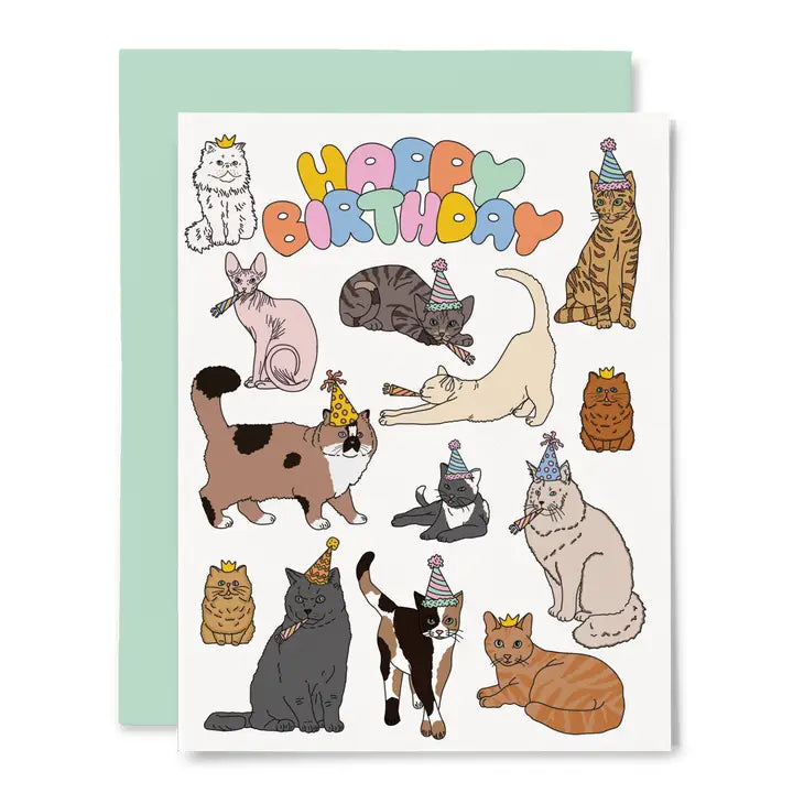 HAPPY BIRTHDAY CATS CARD