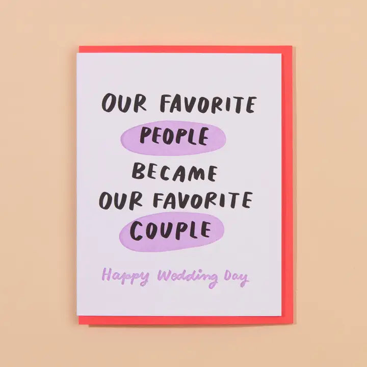 FAVORITE COUPE WEDDING CARD