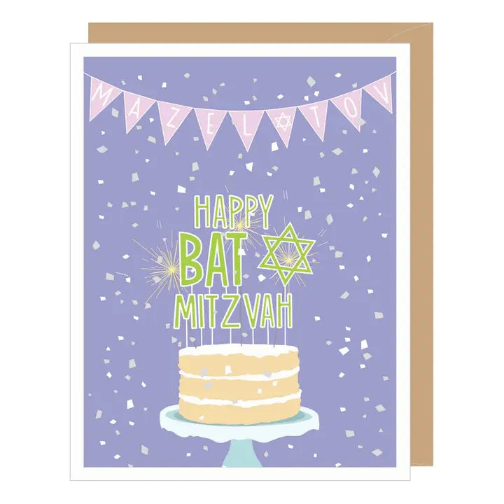 BAT MITZVAH CAKE CARD