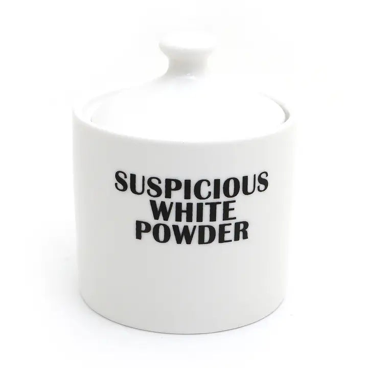 SUSPICIOUS POWDERED SUGAR JAR