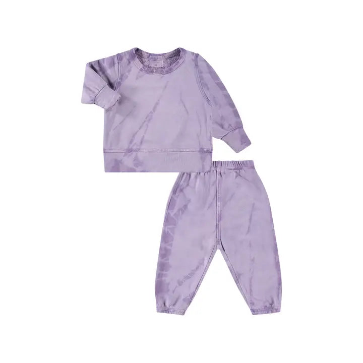 BABY LAVENDER TIE DYE LOUNGEWEAR SET