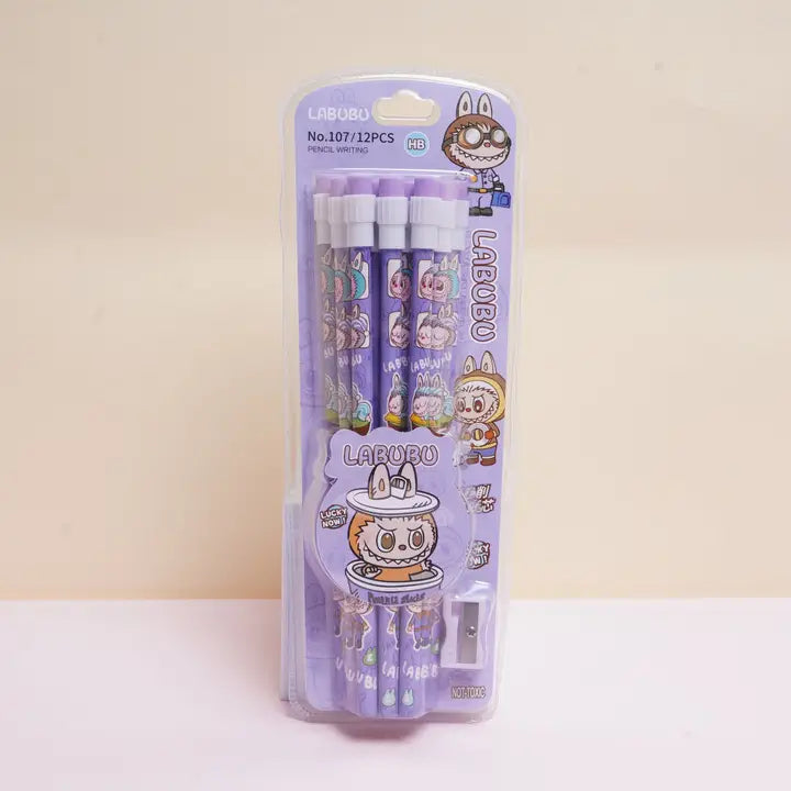 PURPLE CUTE CARTOON PENCIL PACK