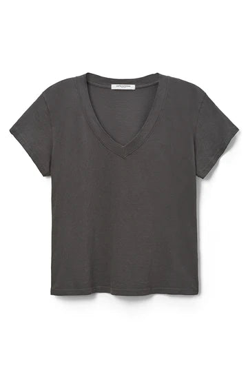 WOMENS HENDRIX BOXY V NECK TEE - VINTAGE BLACK