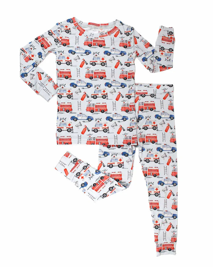 BOYS FIRETRUCKS PJ SET