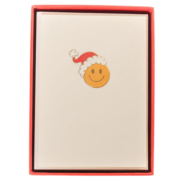 SMILEY SANTA BOXED CARDS SET