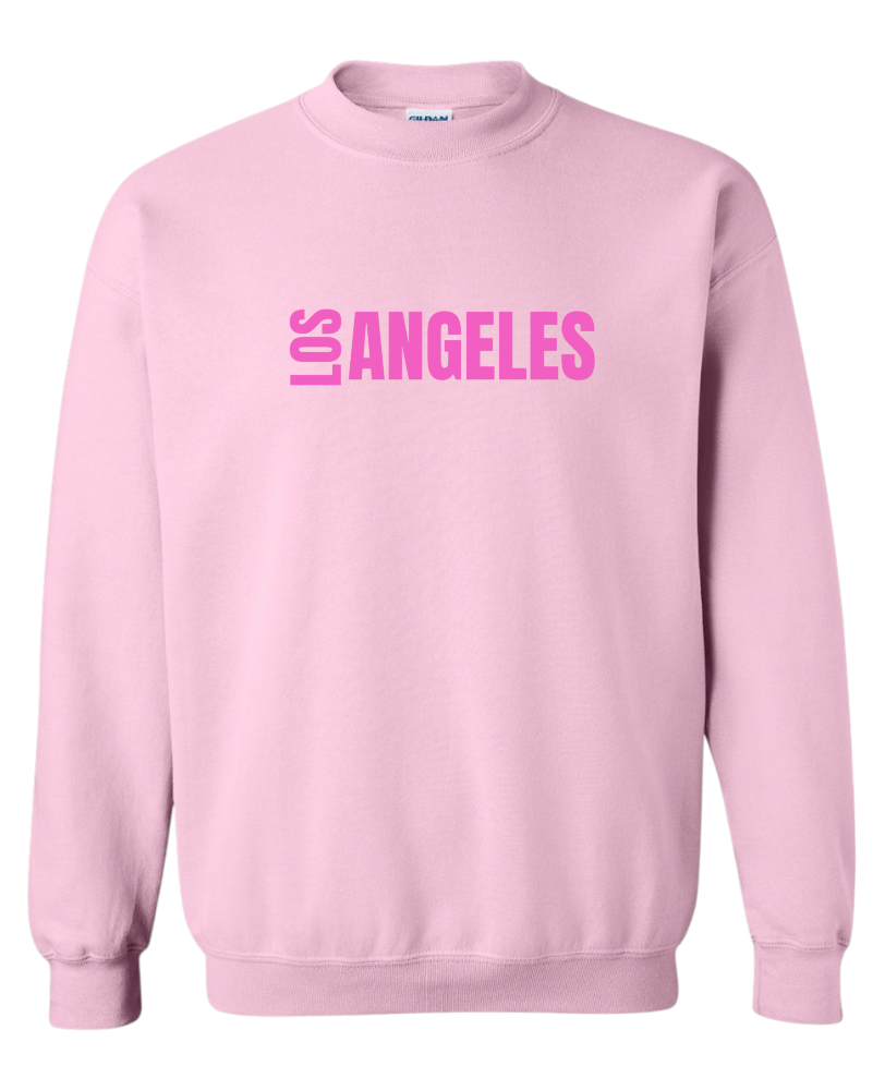 WOMENS LOS ANGELES PINK CREWNECK