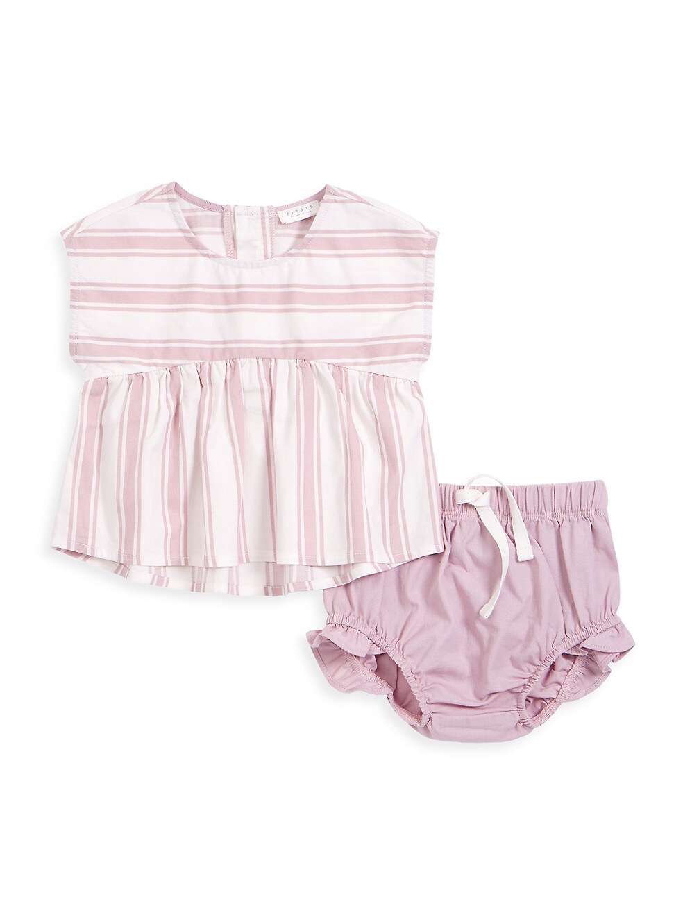 BABY 2PC SET: S/S TOP + BLOOMER WOVEN