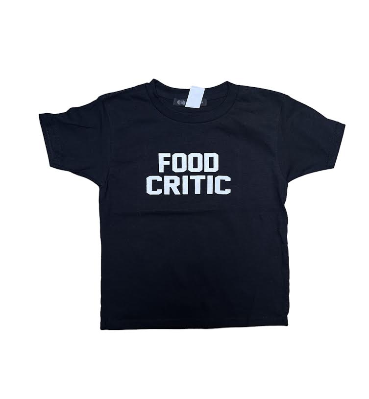 KIDS FOOD CRITIC BLACK T-SHIRT