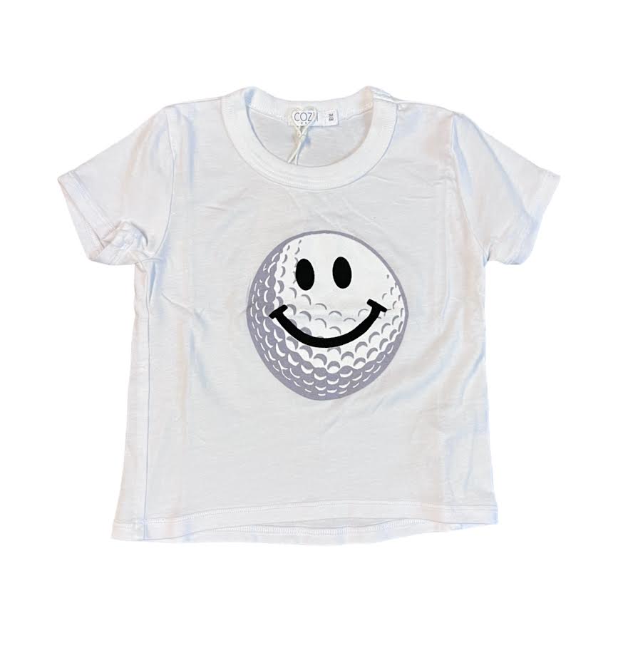 GOLF HAPPY FACE S/S TEE - WHITE