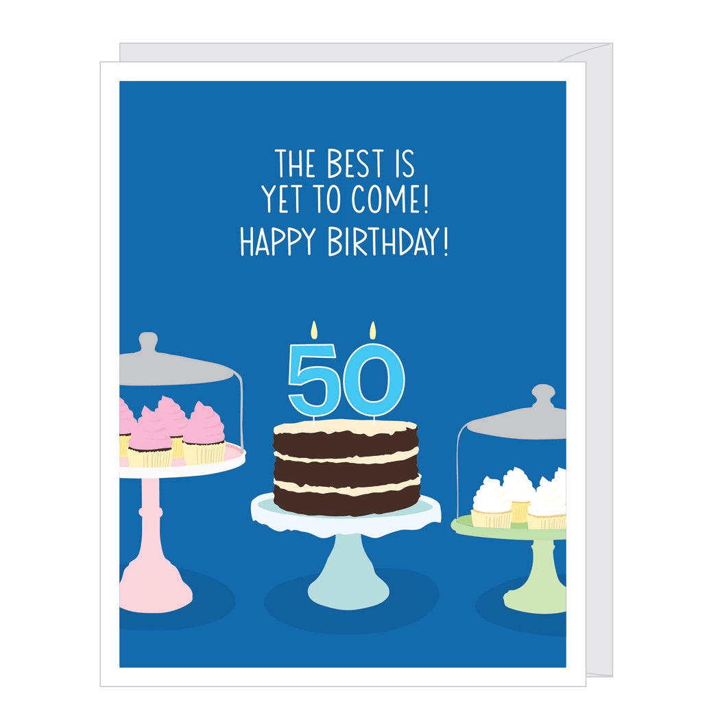 NUMBER 50TH BIRTHDAY CARD