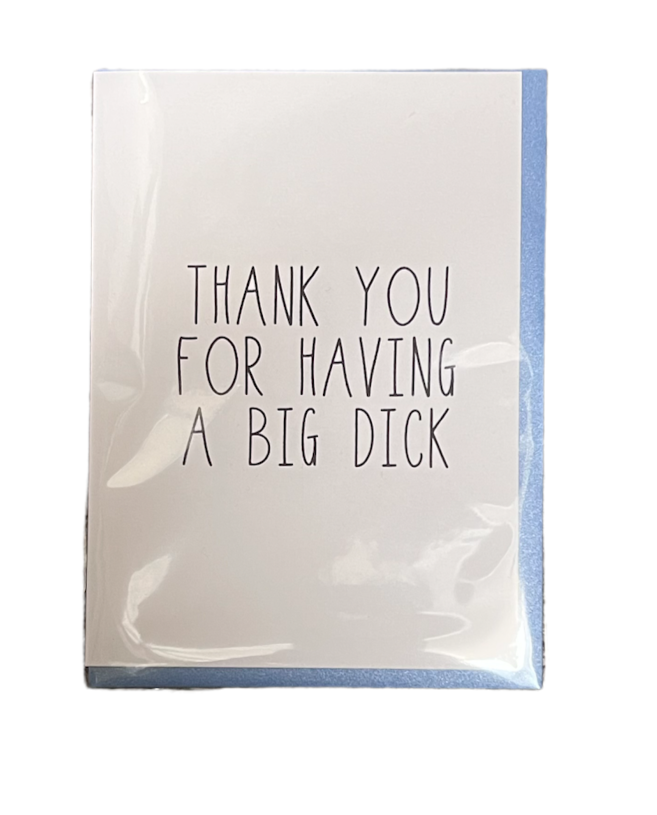 THANK YOU FOR HAVING A BIG DICK