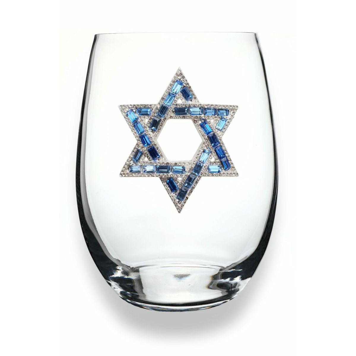 STAR OF DAVID STEMLESS WINE GLASS