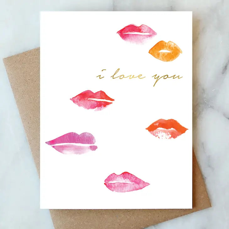 I LOVE YOU KISS CARD