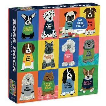 BOSS DOGS 500 PIECE PUZZLE-HACHETTE BOOK GROUP-Kitson LA