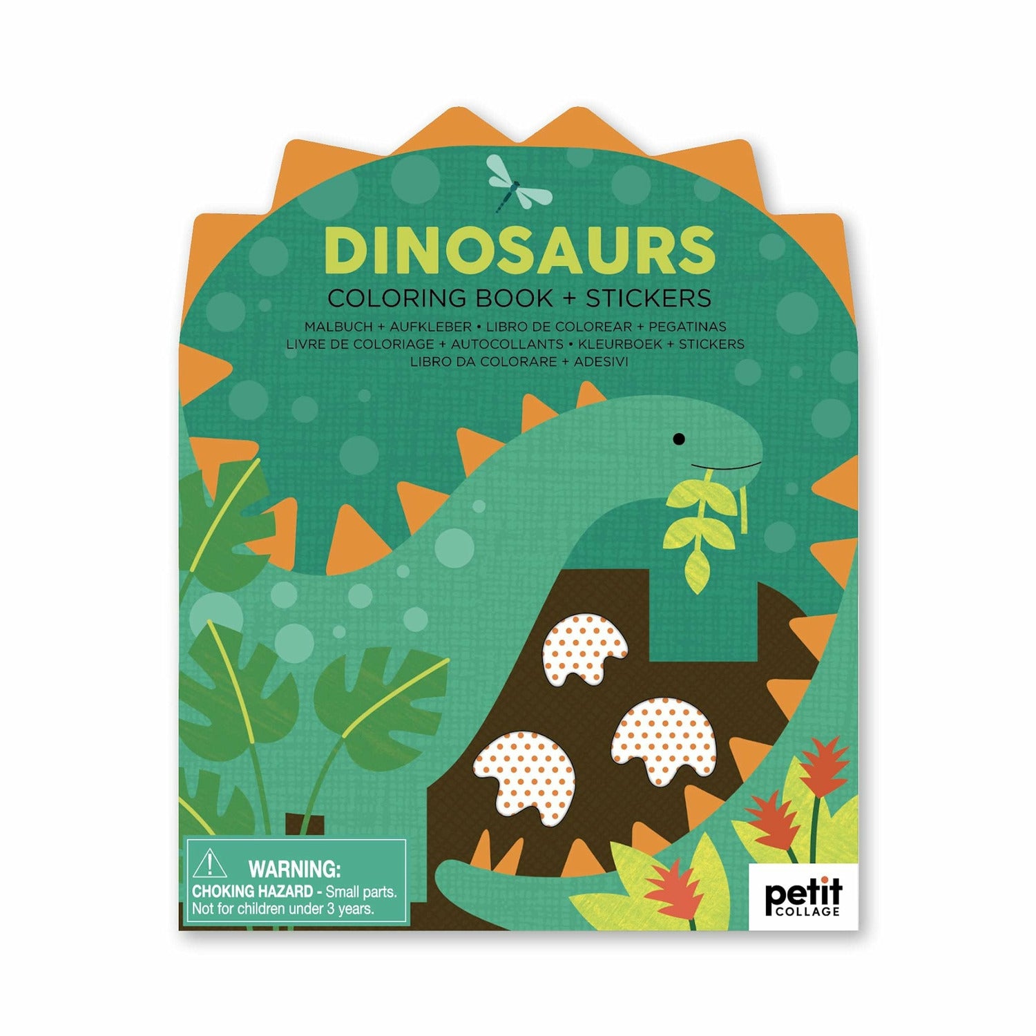 DINOSAUR COLORING BOOK WITH STICKERS-HACHETTE BOOK GROUP-Kitson LA