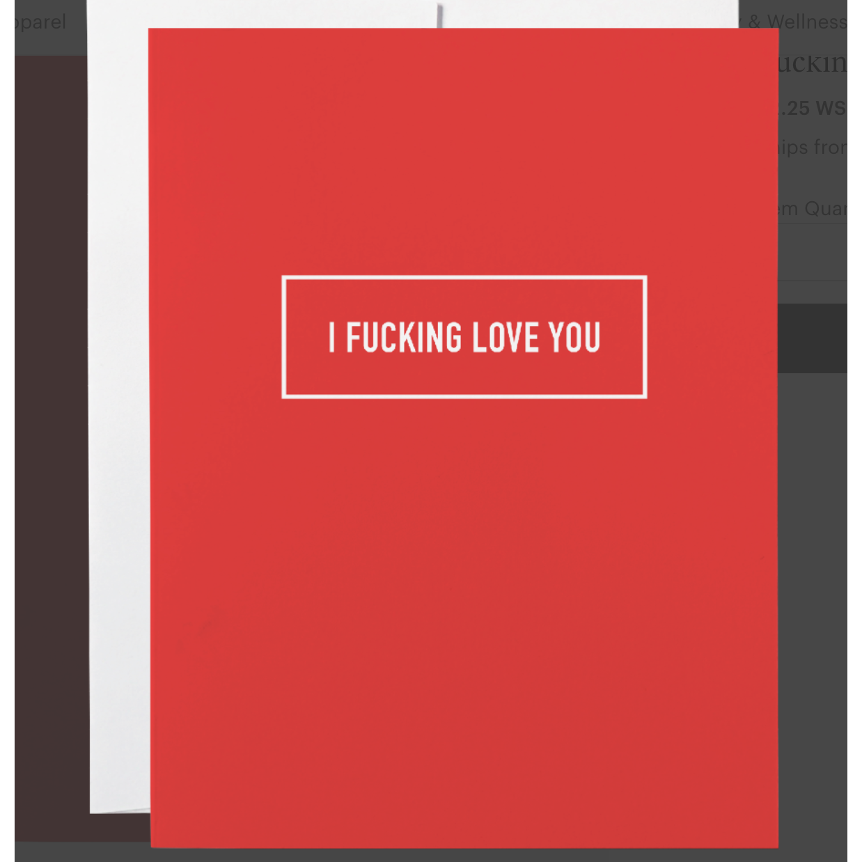 FUCKING LOVE CARD-CLASSY CARDS CREATIVE-Kitson LA