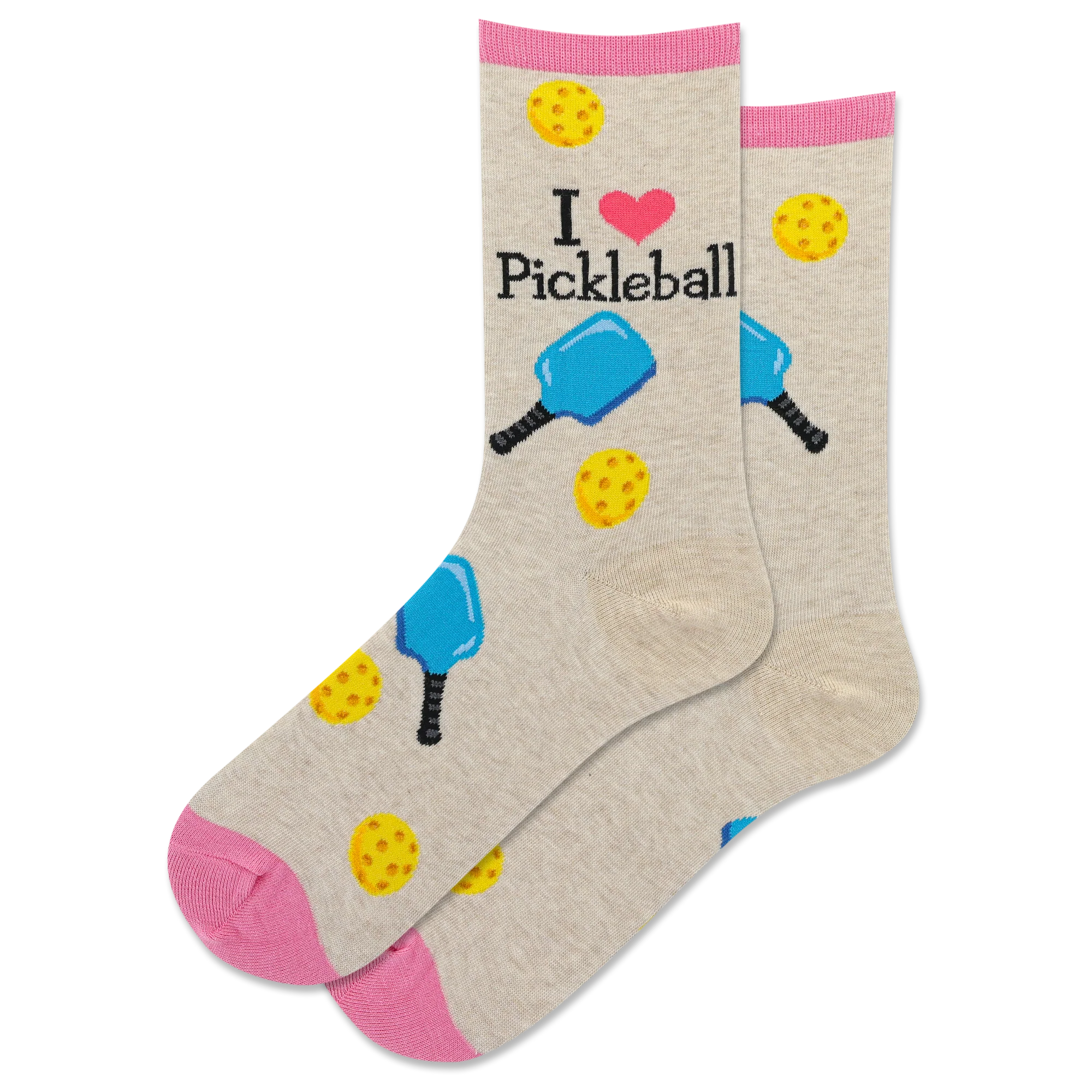 WOMENS PICKLEBALL PINK SOCKS