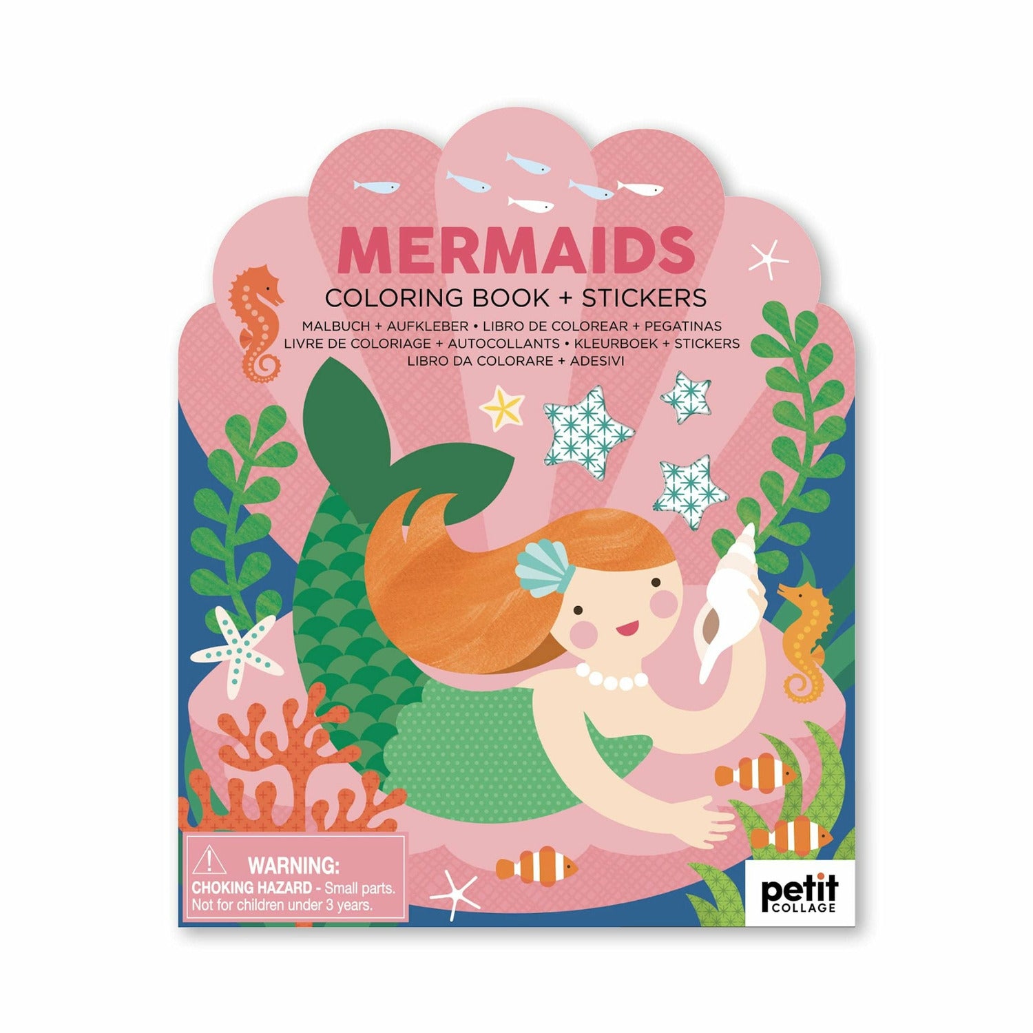 MERMAID STICKER COLORING BOOK-HACHETTE BOOK GROUP-Kitson LA