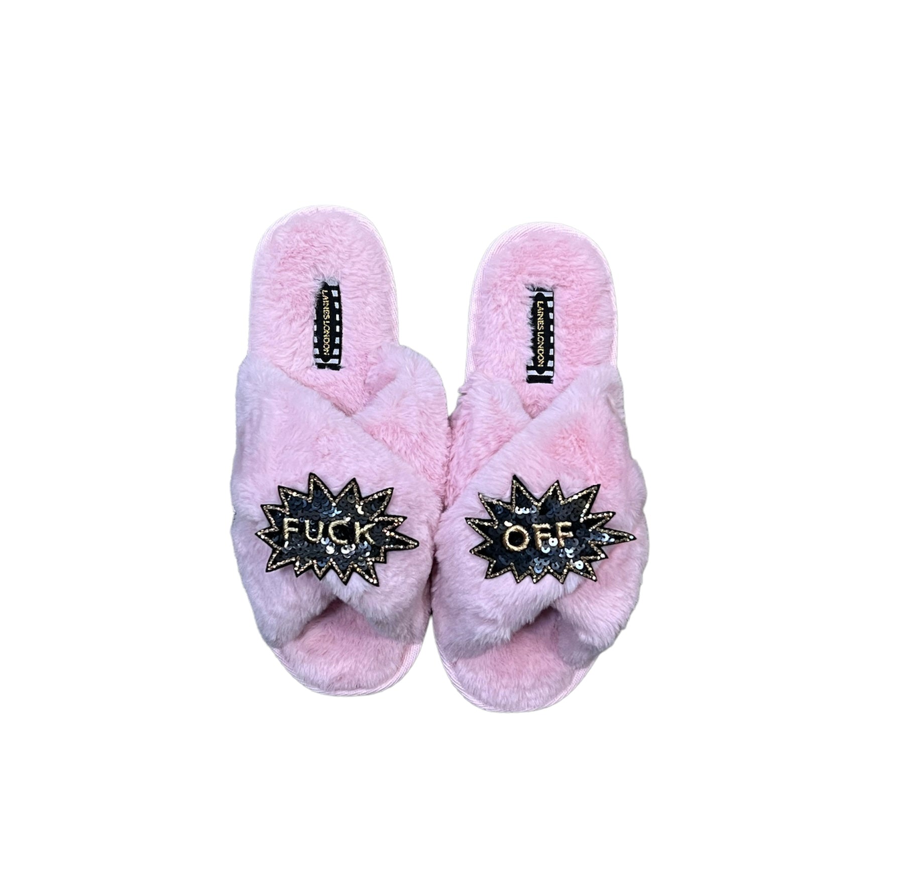 PINK FUCK OFF SLIPPERS