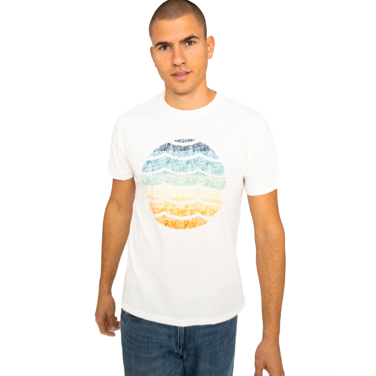 SOL ANGELES FADED COLOR WAVES TEE-SOL ANGELES-Kitson LA
