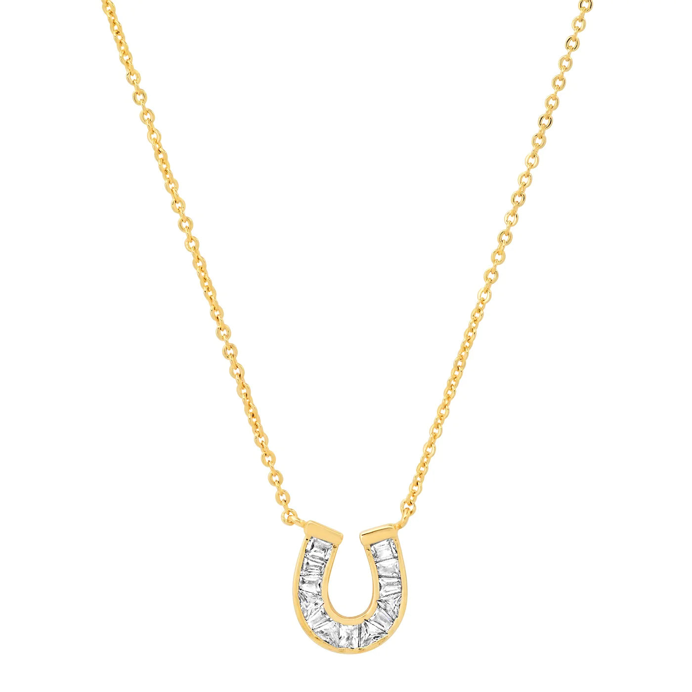 HORSESHOE BAGUETTE NECKLACE