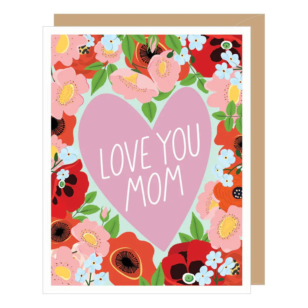 LOVE YOU MOM FLORAL MOTHER'S DAY CARD